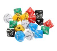 COHEALI Place Value Dice Set 18Pcs Place Value Game Dice Party Board Game Props Dice Plaything