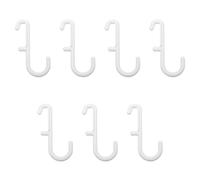 COHEALI Plastic Pegboard Hooks and Space-Saving Storage 7pcs for Hanging White Commodity Shelf Hooks Suitable for Home and Supermarket Use