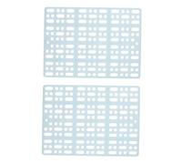 COHEALI Plastic Rabbit Foot Mat 2 Pcs with 4 Fixed Tabs and Gridding Design Long-lasting Use and Prevents Pet Foot Sprain for Guinea Pig and Rabbit Playpen Suitable for Kitchen and House