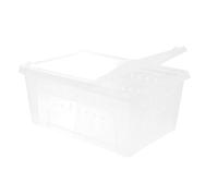 COHEALI Plastic Reptile Feeding Box for Gecko and Spider with High Transparency and Double Opening Design, Sturdy Plastic Case for Feeding and Transporting Animals
