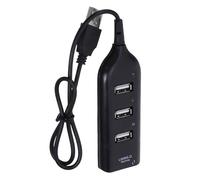 COHEALI Portable Black 4 Ports USB 2.0 Hub for Laptop and Computer with High-speed Data Transfer and Abs Material Compatible with USB 1.1 Devices for Expanding