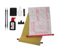 COHEALI Portable Chinese Calligraphy Brush Set for Professionals with Inkstone and Water Writing Paper, Assorted Color Brushes for Japanese Painting and Outdoor Use