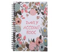 COHEALI Portable Wirebound Planner Notebook with Pocket Expense Tracker for Efficient Financial Management and Monthly Budgeting, Minimalist Paper and Metal Design for Students