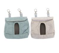 COHEALI Practical Cloth Storage Pouch 2pcs with Long Narrow Exporting Hole Hanging Feeding Bag Easy to Use while Feeding for Rabbits and Other Small Pets for Guinea Pig and Chinchilla