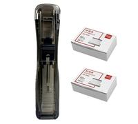 COHEALI Push Clip Dispenser with 100Pcs Seamless Document Clips Black for Office Organization and Student Binding