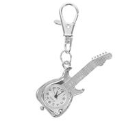 COHEALI Quartz Guitar Pocket Watch Keychain Vintage Retro Style White | Glance Function Design, Suitable for Nursing School and On-the-checks, Fits Keys and Backpacks