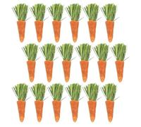 COHEALI Rabbit Hamster Chew 18pcs Natural Material Carrot Sticks for Small Pets Offering Teeth Cleaning and Cage Entertainment