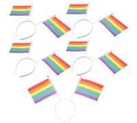 COHEALI Rainbow Hair Bands for Women, Comfortable Wearing Experience 5pcs Lightweight Fabric and Plastic Headbands Cute Style Suitable for Pride Party and Daily Head Decoration