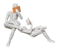 COHEALI Reading Women Figurine Decor Reader Statue Decoration Resin Modern Abstract Beautiful Shape Comfortable Touch Versatile Decoration for Engagement and Wedding