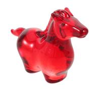COHEALI Red Crystal Standing Horse Figurine for Desktop and Bookshelf Decor | Modern Ornament, Space Saving Accent with Brilliant Shine, Tabletop or Windowsill Styling, 2026 Gift