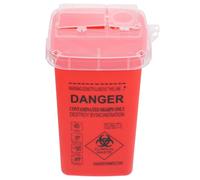 COHEALI Red Sharps Disposal Container Small Bin for Safe Needle and Blade Collection Portable Sharps Box for Clinic Home and Travel Use