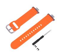 COHEALI Replacement Strap for Watch Fit Orange Silicone Wristband with Metal Buckle, Comfortable Smartwatch Band Compatible for Fitness and Daily Wear