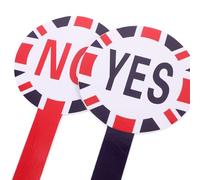 COHEALI Reusable Yes No Handheld Voting Board Set Double Sided Portable Judging Supply Erasable Decision Paddle for Teachers and Judges