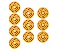 COHEALI Road Markers and Passive Reverse Reflection for Enhanced Night Visibility 10pcs Yellow Reflective with Glass Beads round Abs and Glass Pavement Reflectors for Car Parks