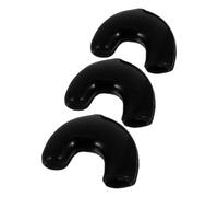 COHEALI Saxophone Snap with Swivel Clasp Protector for Bass Alto Tenor 3pcs Portable Neck Strap Hook Rubber Sleeve , Black Rubber Cover Saxophones for Professional Performances