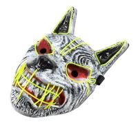 COHEALI Scary Horror Mask LED Plastic Wolf Head Mask Halloween Full Face Luminous for Party and Costume