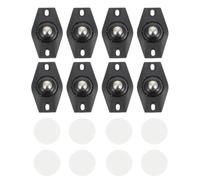 COHEALI Self Adhesive Caster Wheels Easy to Install Mini Swivel Ball Shape Wheels 16 Pcs with Abs and Stainless Steel Material and Safe to Move under Pressure, for Garbage Bin
