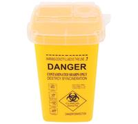 COHEALI Sharps Disposal Container: Plastic Disposal Container (1000ml) for Safe Needle And Waste Collection Portable Small Sharps Box for Clinic Hospital And Home Use (yellow)