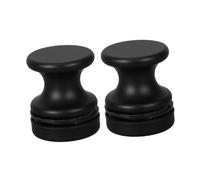 COHEALI Shower Door Handle Easy Installation One Sided Pull Singlehole Design for 2pcs Aluminium Alloy Black Round Water Stain Resistant Shower Glass Doors Suitable for Bathroom Use