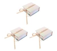 COHEALI Silver Magnetic Folding Lid Boxes 3pcs, Portable Present Storage Boxes with Ribbon for Mother’S Day, Wedding, Valentine’S Party Packaging