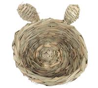 COHEALI Small Animal Woven Nest Bed with Chewable Molar for Rabbits Guinea Pigs Hamsters Ferrets, Edible Cage Sleeping Mat Suitable for Small Pets