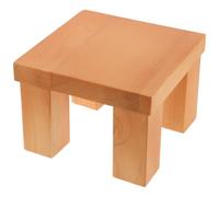 COHEALI Small Wooden Photography Stool Bench, Mini Square Stool for Photo Props, Khaki Plant Decorative Wooden Bench for Studio and Home Decor