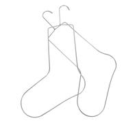 COHEALI Sock Drying Hanger Sleek Silver Stainless Steel 2pcs with Multifunctional Design Sock Display Stand for Knitting and Crochet and Offices