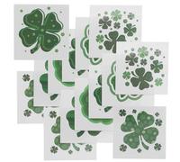 COHEALI St Patricks Day Temporary Tattoos Sticker Set 72pcs Skin-friendly Pvc Clover Decals with Beautiful Lovely Pattern for Collecting and Invitations