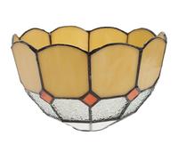 COHEALI Stained Glass Lamp Shade Replacement for Bulb Muted Warm Diffuse Lighting Elegant Home Decor for Bedroom Living Study Vibrant Even Toned Wall and Ceiling Lamp Accessory