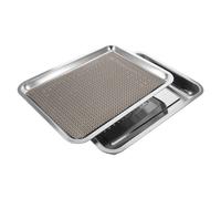 COHEALI Stainless Steel Cat Water Fountain Drip Tray with Raised Edge and Anti-skid Base, Spill Protection Elevated Tray for Pet Drinking Fountains, Splash Guard Mat for Preventing Water