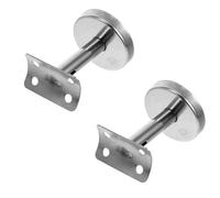 COHEALI Stainless Steel Handrail Brackets 2Pcs with Base for Indoor and Outdoor Stair Banisters, Fixed Wall Mounts for Hallways and Balconies, Heavy-Duty Metal Support