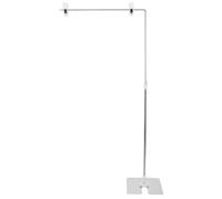 COHEALI Stainless Steel Poster Display Stand Adjustable Retractable Banner Holder for Desktop Use, Sturdy Metal Construction with Stable Base Suitable for Office and Exhibition Displays,