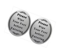COHEALI Sticker Door Sign 2pcs Please Wipe Your Feet Before Entering in for Adhesive Decal Oilproof PVC Material and Easy Installation Walls and Doors Commercial Spaces and Offices