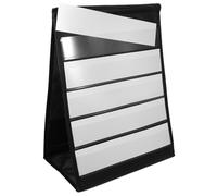 COHEALI Tabletop Triangular Pocket Charts Display Stand, Pvc and Oxford Cloth, Stable Support with Versatile Pockets for Reading Rooms and Studies, Classroom Display Rack