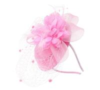 COHEALI Tea Party Fascinator Net Veil Hair Accessory Small Hat Shape Vintage Elegant Charming Plume Mesh Design for Occasions