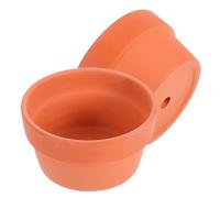 COHEALI Terracotta Flower Pots 2 Pack Drainage Hole 12.5X12.5X6.8Cm