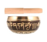 COHEALI Tibetan Singing Bowl Set Handcrafted Singing Bowl with Wooden Mallet Copper to Calm the Mind and Enhance Spiritual Practice, Beautiful Design for Meditation and Yoga for Home Use