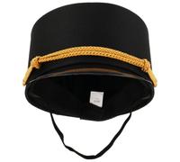 COHEALI Train Conductor Hat with Comfortable Cloth Material Classic Black for Adults, Vintage Railway Engineer Cap and Universal Fit, Festive Accessory for Christmas and Costume Parties