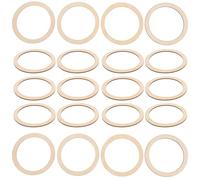 COHEALI Unfinished Wood Circles 30Pcs 7.5Cm Flat Round Discs for Craft Projects and Home Ornamentation