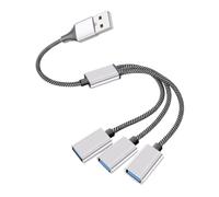 COHEALI USB Way Splitter Hub Cable to Port USB Extension Cord Adapter for Laptop Computer Tower High-speed Data Transfer Compatible with Disk Keyboard Printer