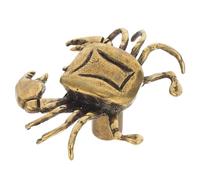 COHEALI Vintage Brass Crab Cabinet Knob Mini Decorative Retro Brass Cabinet Hardware Pull for Drawers Wardrobes Coastal Style Furniture Handle