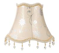 COHEALI Vintage Drum Lampshade E27 Iron and Cloth Lamp Shade for Table Lamp Softens Light Easy Install Living Room