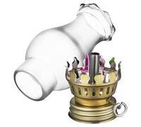 COHEALI Vintage Glass Oil Lamp Shade Replacement, Strong and Sturdy Hurricane Lamp Globe for Dining Room and Living Room, Classic Retro Style Glass Shade with Versatile Use, Color