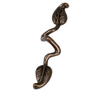 COHEALI Vintage Leafshaped Zinc Alloy Cabinet Handle Pull for Wardrobes and Cabinets Sturdy and Creative Furniture Hardware with 76mm Hole Spacing Suitable for 18mm Wood Thickness