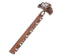 COHEALI Vintage Metal Butterfly and Ginkgo Leaf Bookmark Ruler Made of Zinc Alloy, Dual-Function Book Marker Tool Straight Edge Ruler for Book Lovers and Artistic Individuals