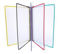 COHEALI Wall Mounted File Display Rack A4 Size Hanging Wall File Organizer with 5 Panels Plastic Document Holder for Office and Public Spaces