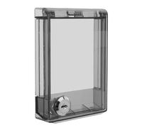 COHEALI Waterproof Outdoor Switch Enclosure Box 86 Type with Lock Black, Electrical Socket Cover for Bathroom and Outdoor Safety, Sturdy Push Button Control Protector