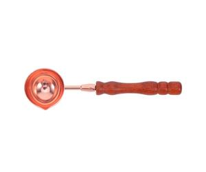 COHEALI Wax Sealing Spoon Wax Melting Spoon Retro Stainless Steel Wooden Handle Nonstick Surface Heat Resistance for Creating Stylish Crafts