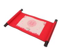 COHEALI Wedding Scroll Blank Marriage Contract Scroll 33.5 X 8.5 Inch Silk Material Suitable for Chinese Calligraphy Brush Can Paint Or Write Directly Includes Brocade Bag for Wedding