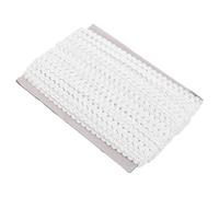 COHEALI White S-Shaped Polyester Gimp Braid Fabric Trim 0.6cm Wide, Fade Resistant and Shrink Resistant, for Sewing and Home Décor, 20 Metres Roll for DIY Crafts and Garment Embellishment